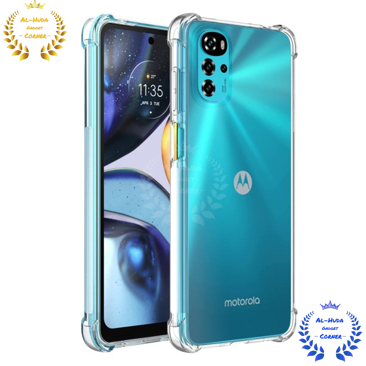 Picture of Shockproof & Transparent Crystal Clear Back Cover Case / Matte Protective Lens Flexible Back Cover for Motorola Moto G22 | Slim Silicone Cover with Soft Lining Shockproof Full Body Bumper Case
