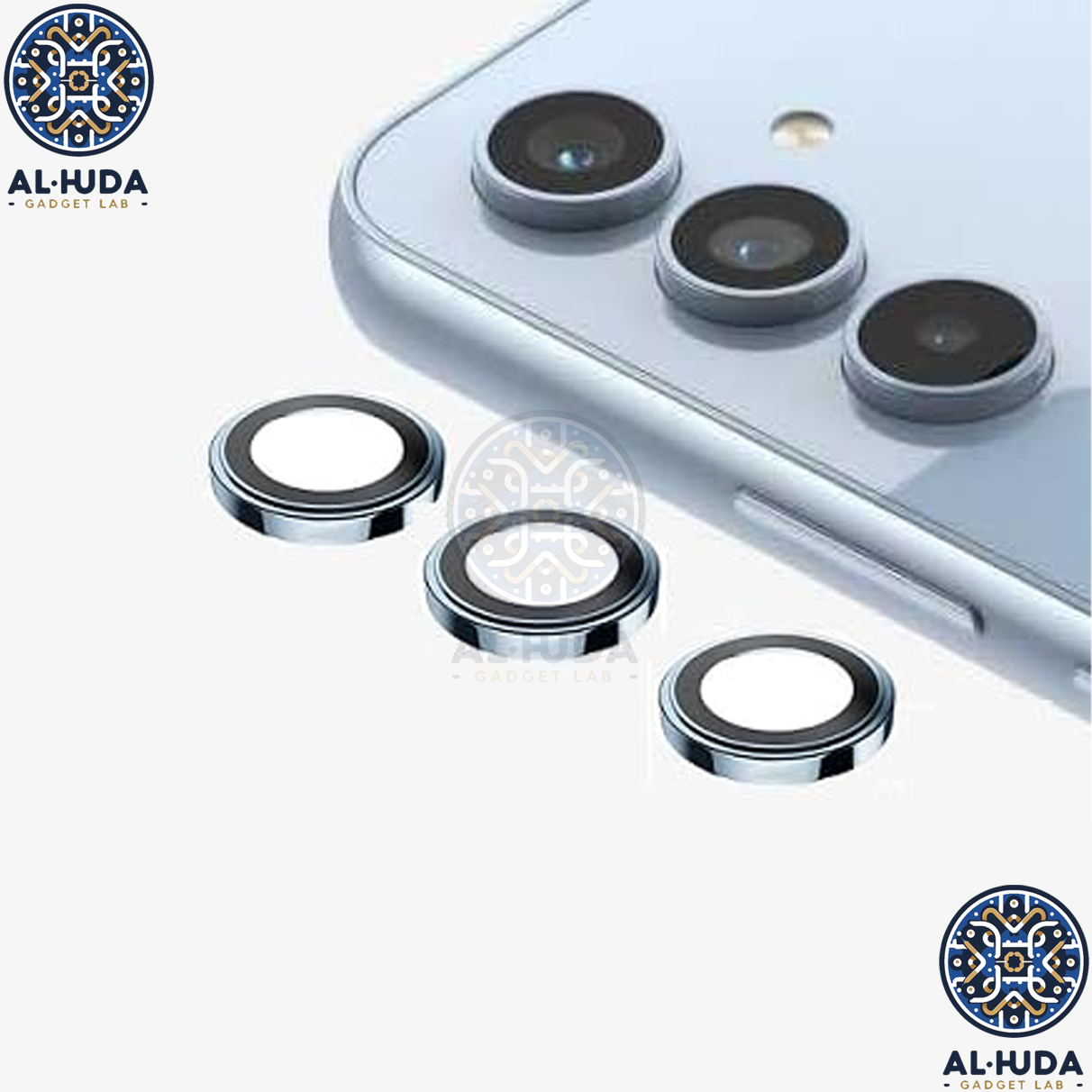 Picture of For Samsung Galaxy S24 FE / Samsung Galaxy S23 FE Camera Protector WSKEN Metal Ring Tempered Glass Camera Lens Protector