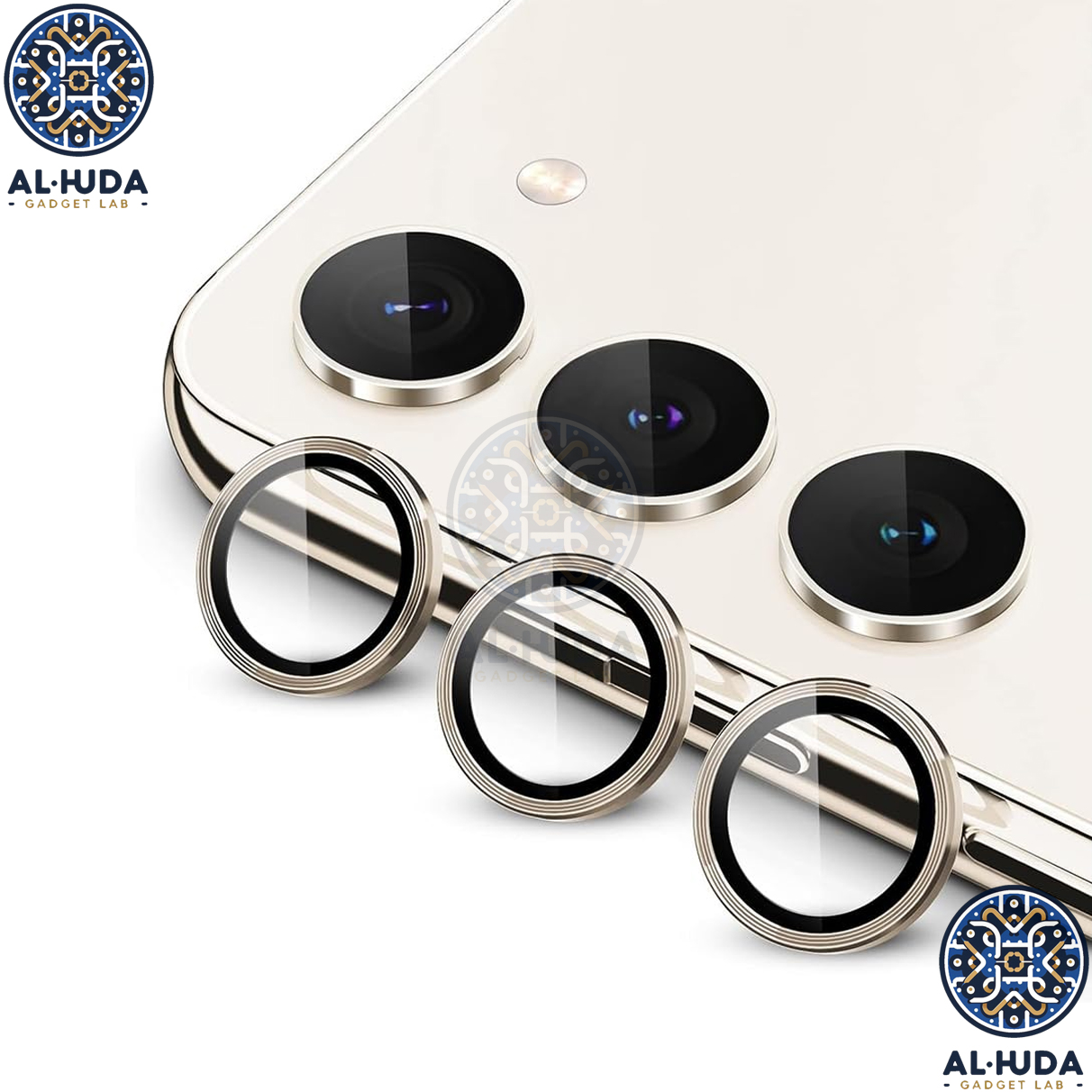 Picture of For Samsung Galaxy S24 FE / Samsung Galaxy S23 FE Camera Protector WSKEN Metal Ring Tempered Glass Camera Lens Protector
