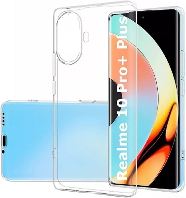 Picture of For Oppo Realme 10 Pro Plus (pro +) - IMPT Premium Silicone Case Crystal Clear Soft Transparent Flexible Protective Mobile Phone Back Cover