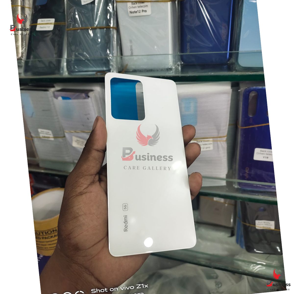 Picture of Replacement Complete Housing Full Body Compatible with Xiaomi Redmi Note 12 Pro 5G Glass Original Back Panel / Back Shell and LCD Frame with Volume Buttons