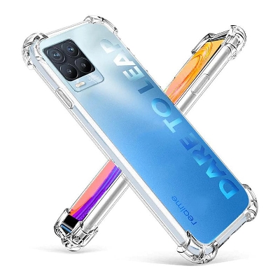Picture of For Realme 8 / Realme 8 Pro Premium Silicone Case Crystal Clear Soft TPU Ultra-Thin Transparent Flexible Protective Mobile Phone Back Cover