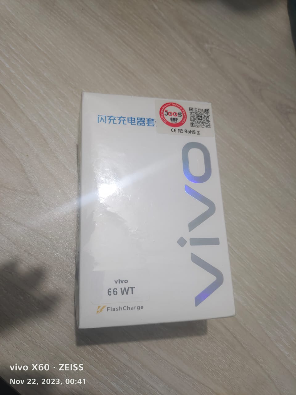 Picture of Original origenal Vivo 66W FlashCharge 2.0 Charger for Vivo X Series & Latest/5G Phones.For Vivo V23 , V23e , V23e 5G , V23 5G , V23 Pro , V25 , V25 , Y35 ,Y55 , Y76 5G , Y75 ,  Y78 , Y78+ , iQOO Z7 , iQOO Z7s , iQOO Pad , X70 Pro