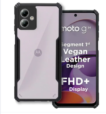 Picture of For Motorola Moto G14 Luxury Raised Edges Protect Camera And Screen Xund Shockproof Transparent Durable And Reliable Clear Phone Back Covers