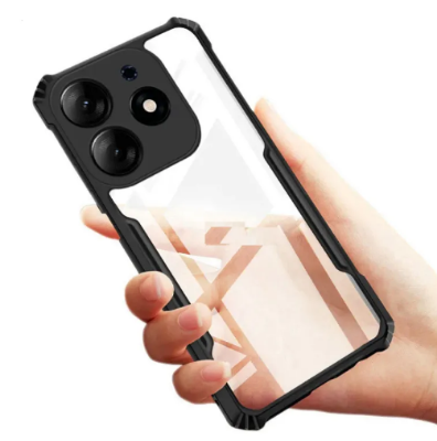 Picture of Infinix Hot 40 Pro Edge-Reinforced Shockproof Cushion Back Clear Hybrid Transparent Hard Cover Casing