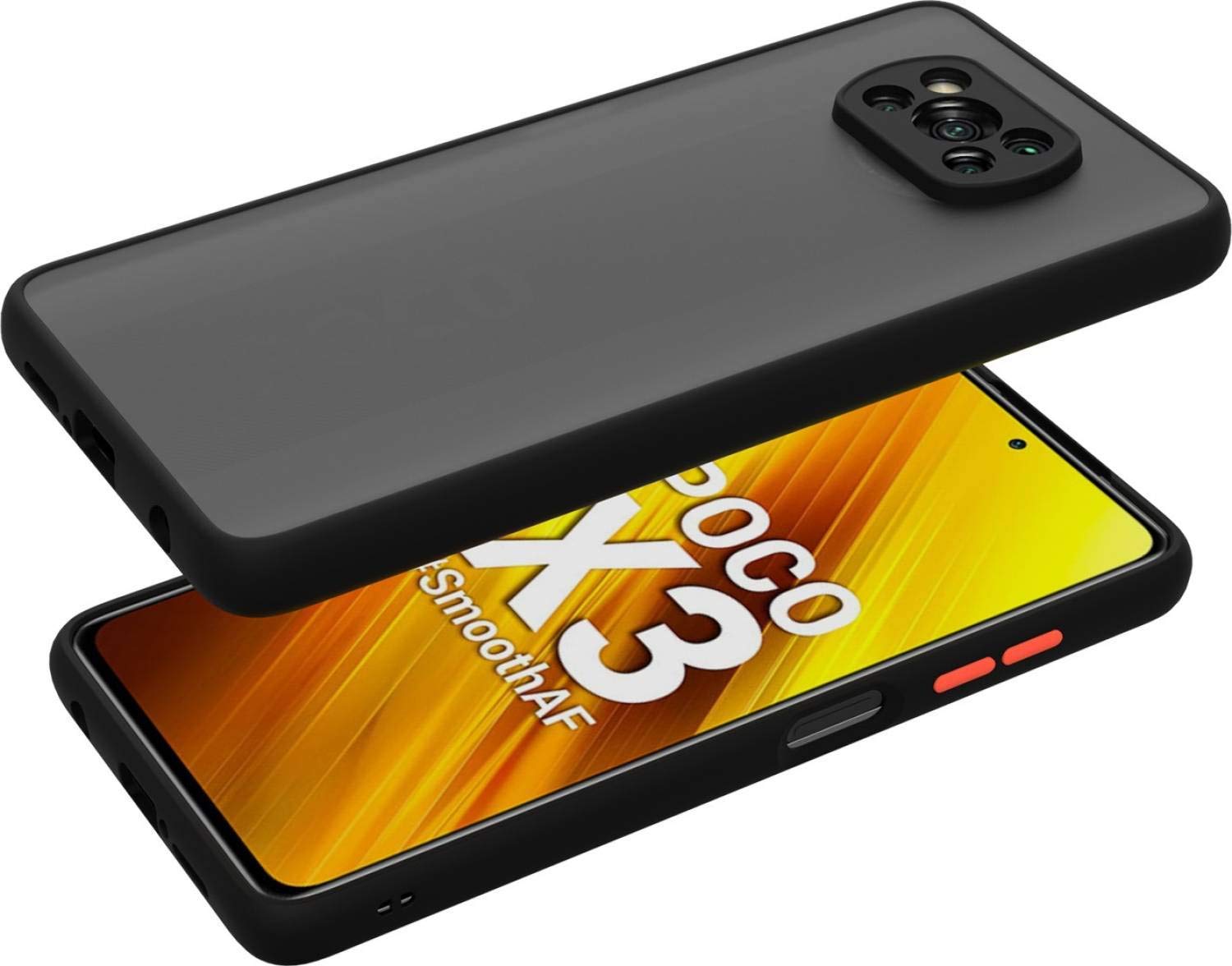 Picture of For Xiaomi Poco X3 NFC / Poco X3 / Poco X3 Pro - Luxury Matte Trendy Stylish Shockproof Camera Bumper Protective Smoky Transparent Back Cover Case