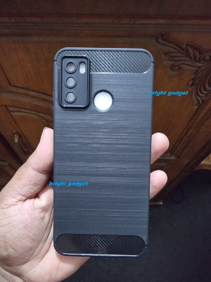 Picture of Walton Primo Orbit Y20 Back Cover Luxury Carbon Fiber Soft Silicon With Camera Protection Back Case Walton Primo Orbit Y20 Walton Primo Y20 Back Case