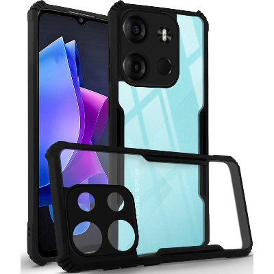 Picture of For Tecno Spark Go 2023 Hard Case Transparent Silica Gel Matte Shockproof Slim Thin Cover Phone Casing For Tecno Spark Go 2023 Back Cover