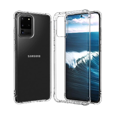 Picture of Samsung Galaxy S20 Ultra Premium Silicone Case Crystal Clear Soft TPU Ultra-Thin Transparent Flexible Protective Mobile Phone Back Cover