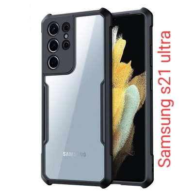 Picture of For Samsung Galaxy S21 Ultra 5G / Samsung Galaxy S30 Ultra dge-Reinforced Shockproof Cushion Back Clear Hybrid Transparent Hard Cover Casing