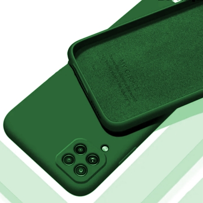 Picture of Original For Samsung Galaxy A22 4G / Galaxy M32 4G / Galaxy F22 Heavy Strong Liquid Silicone Soft Gel Rubber Shockproof Cover Case For Samsung A22 4G Back Cover - Camera