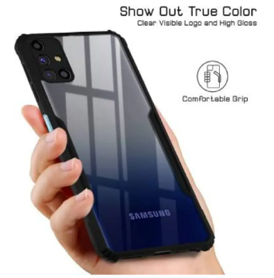 Picture of For Samsung Galaxy M31S Shockproof TPU Bumper Clear Acrylic Mobile Phone Case For Samsung Galaxy M31S Back Cover