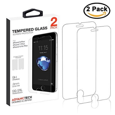 Picture of 0.3mm apple iphone 7 plus 3mm screen protector 9H Hard 2.5D Arc Edge Round Border Screen Protector with Clean Tools