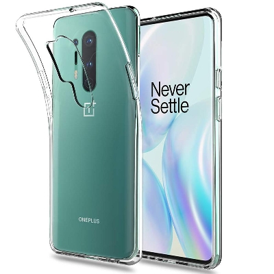 Picture of For OnePlus 8 Pro - Premium Silicone Case Crystal Clear Soft TPU Ultra-Thin Transparent Flexible Protective Mobile Phone Back Cover