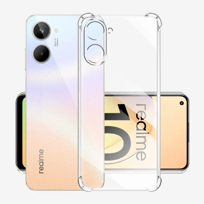 Picture of For Realme 10 4G Soft TPU Clear Transparent Shockproof Airbag Back Cover Case