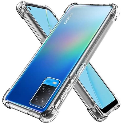 Picture of Oppo A54 4G Premium Silicone Case Crystal Clear Soft TPU Ultra-Thin Transparent Flexible Protective Mobile Phone Back Cover