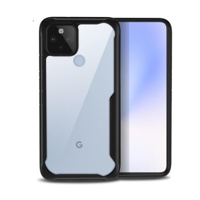 Picture of For Google Pixel 4A  (5G )Edge-Reinforced Shockproof Cushion Back Clear Hybrid Transparent Hard Cover Casing - Camera - Phone Back Cover