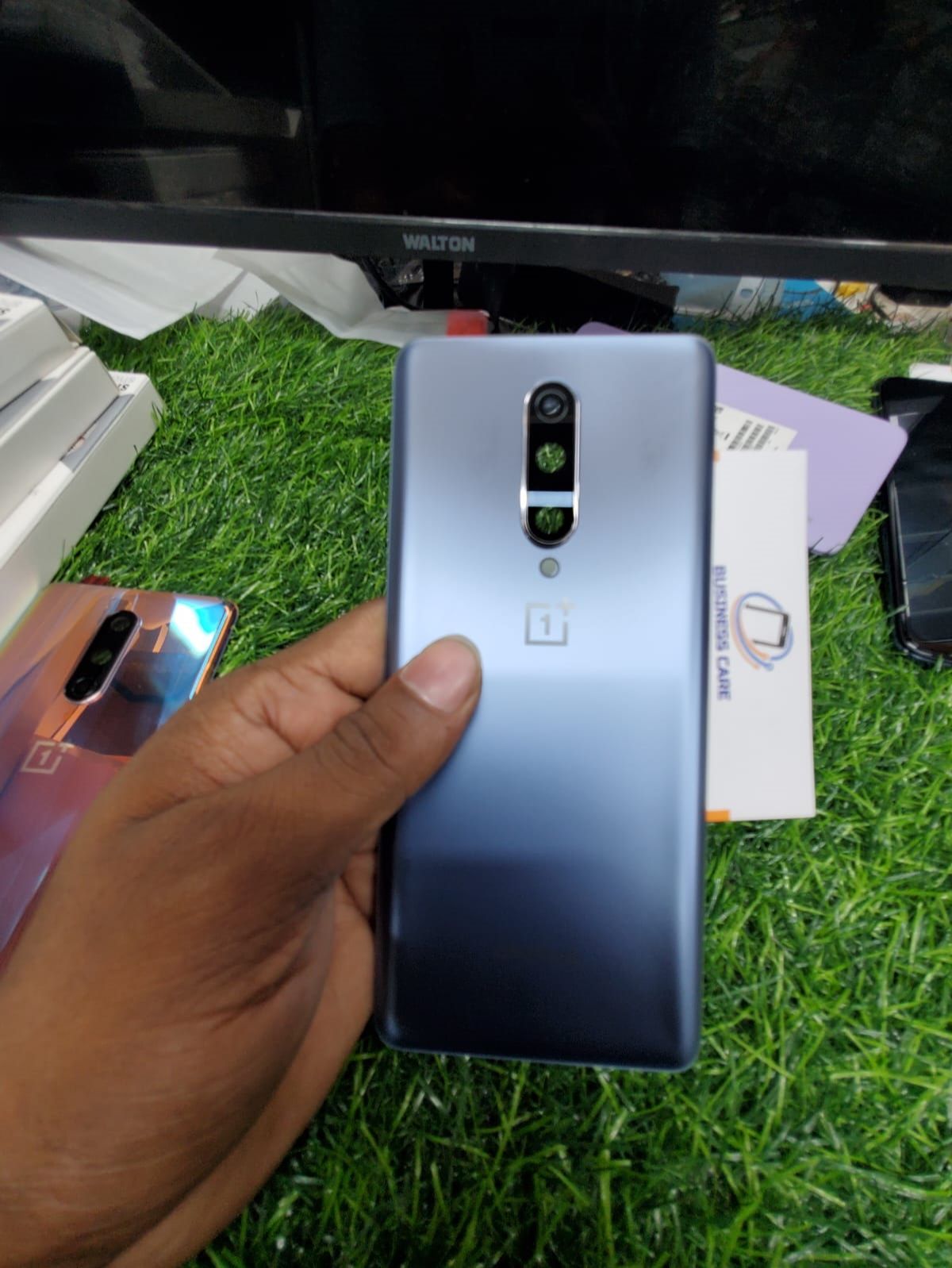 Picture of for Oneplus 8 Back Cover Glass Replacement with Camera Glass Lens Housing Assembly Parts for 1+ 8