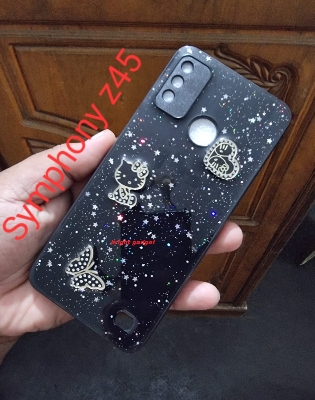 Picture of For Symphony Z33 / Symphony Z45 New Camera Protection Shiny Bling Glitter Star Love Fashionable Soft Ladies Back Case Cover