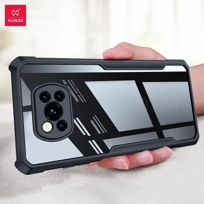 Picture of For Redmi Poco X3 / Poco X3 Pro Shockproof TPU Bumper Clear Acrylic Mobile Phone Case