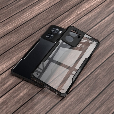 Picture of For Oppo A57 / Oppo A77 / Oppo A77s Mobile Cover Edge-Reinforced Shockproof Cushion Back Clear Hybrid Transparent Hard Cover Casing