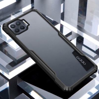 Picture of For OPPO F17 / OPPO A73 Shockproof TPU Bumper Clear Acrylic Mobile Phone Case For Oppo F17 Back Cover