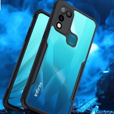 Picture of Infinix Hot 10 Play / hot 11 ply Premium Quality Casing  Cushion Back Clear  Hard Cover Phone Case