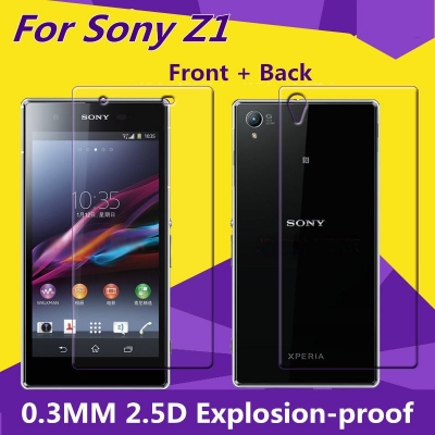 Picture of For Sony Xperia z1...3mm screen protector 9H Hard 2.5D Arc Edge Round Border Screen Protector with Clean Tools