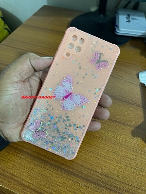 Picture of Samsung Galaxy A12 / Galaxy A12 Nacho / Galaxy M12 - Camera Protection Luxury 6D Plating Half Wrapped Stone Fashionable Soft Ladies Case Cover