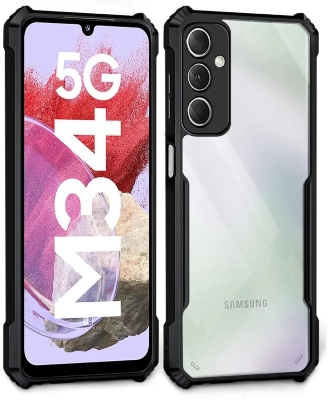 Picture of For Samsung Galaxy M34 5G - Transparent Silica Gel Matte ShockProof Slim Thin Back Cover Phone Case With Bumper