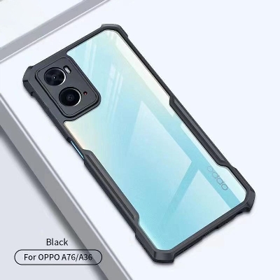 Picture of OPPO A76 4G / OPPO A36 4G / OPPO A96 4G Shockproof TPU Bumper Clear Acrylic Mobile Phone Case For Oppo A76 Back Cover