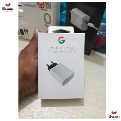 Picture of Premium Quality Google 30W USB-C Charger and Cable - Fast Charging Pixel Phone Charger - Compatible with Google Products and Other USB-C devices.