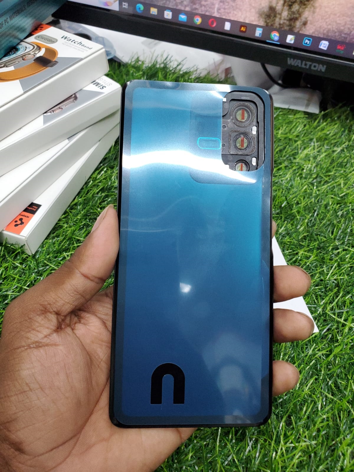 Picture of Original For Vivo V23 Pro Battery Cover Door Back Housing Rear Case Replacement Parts+Camera Lens