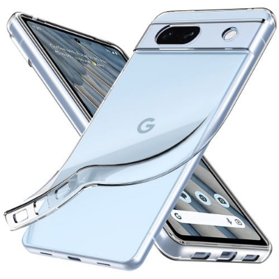 Picture of Google Pixel 7a Flexible Clear Transparent Soft TPU Back Case Cover