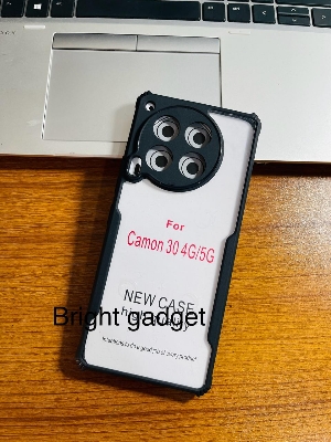 Picture of Tecno Camon 30 4G /5G Transparent Black Shockproof Camera Protective Premium Quality Back Cover