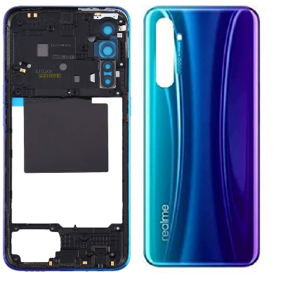 Picture of Replacement Complete Housing Full Body Compatible with Realme XT Back Panel / Back Shell and LCD Middle Frame with Volume Buttons