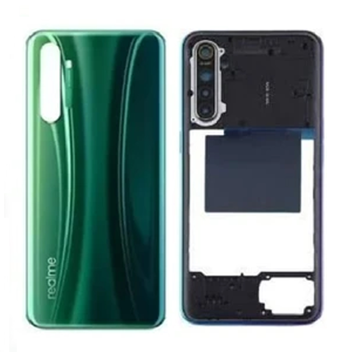 Picture of Replacement Complete Housing Full Body Compatible with Realme XT Back Panel / Back Shell and LCD Middle Frame with Volume Buttons