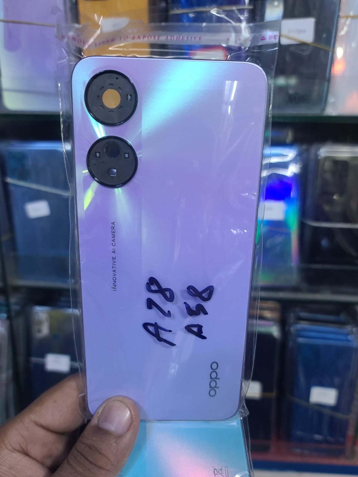 Picture of Replacement Complete Housing Full Body Compatible with Oppo A58 4G Back Panel /Back Shell and LCD Frame with Volume Buttons