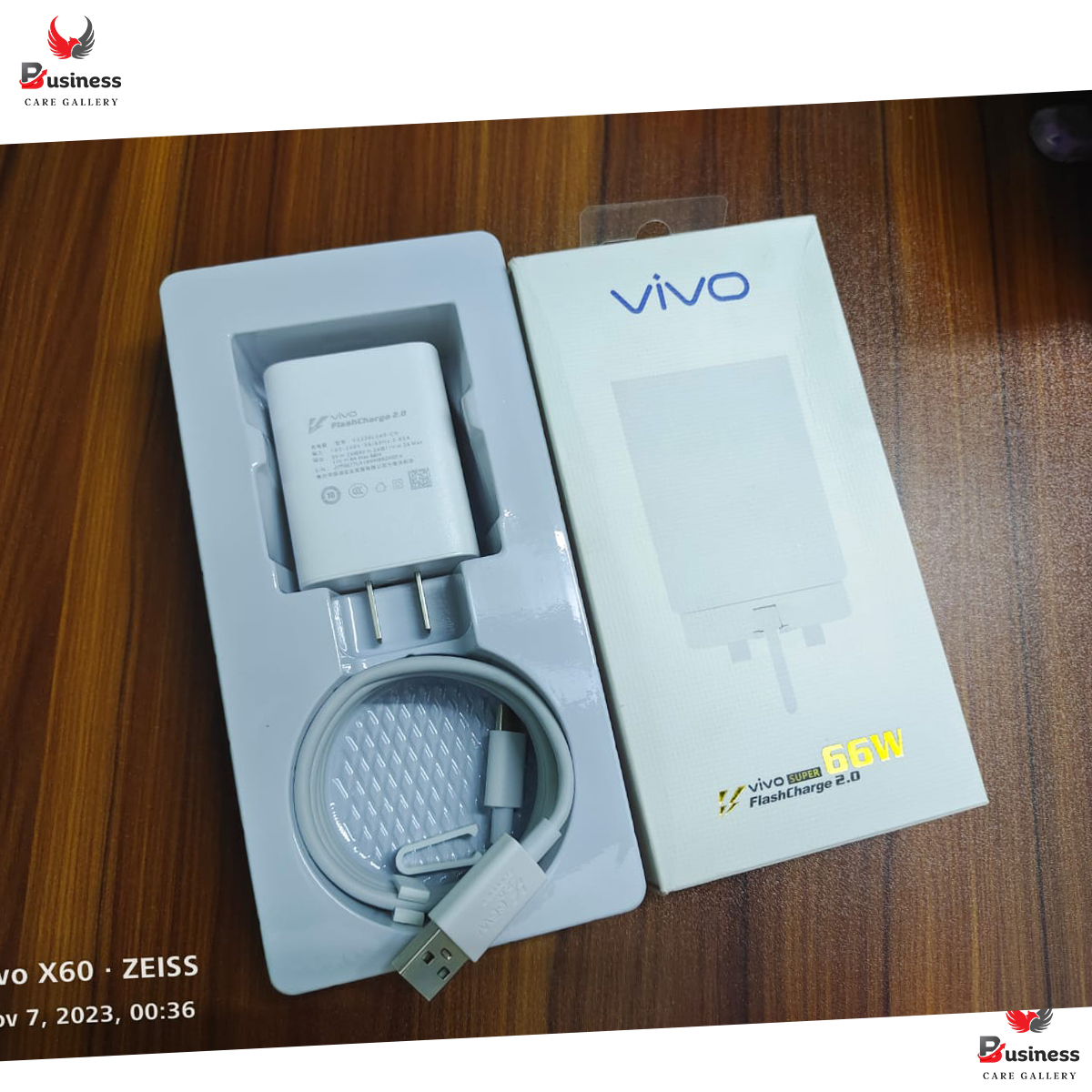 Picture of Vivo 66W FlashCharge 2.0 Charger for Vivo X Series & Latest/5G Phones.For Vivo V23 , V23e , V23e 5G , V23 5G , V23 Pro , V25 , V25 , Y35 ,Y55 , Y76 5G , Y75 ,  Y78 , Y78+ , iQOO Z7 , iQOO Z7s , iQOO Pad , X70 Pro