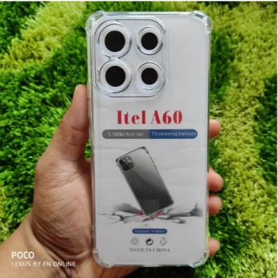 Picture of Itel A60 Clear Cover Soft Thin Anti-Scratches Crystal Case(Transparent) A 60 itelA60