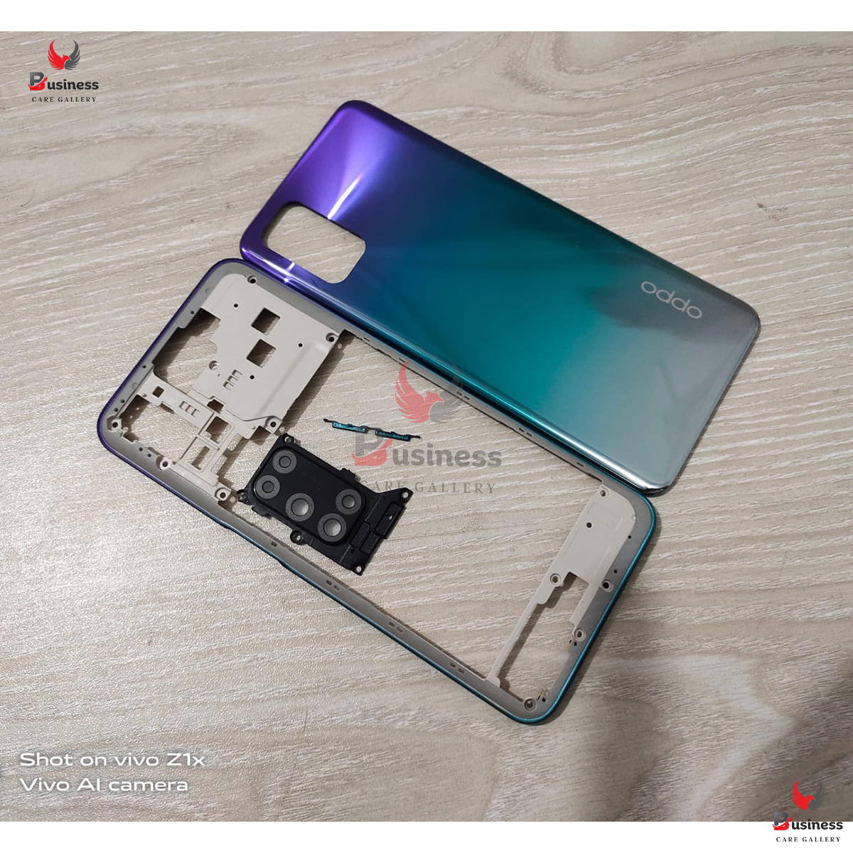 Picture of Replacement Backshell Panel + midel frame for Oppo A92 2020 Battery Back Door Back panel