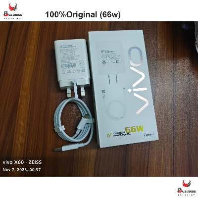 Picture of Vivo 66W FlashCharge 2.0 Charger for Vivo X Series & Latest/5G Phones.For Vivo V23 , V23e , V23e 5G , V23 5G , V23 Pro , V25 , V25 , Y35 ,Y55 , Y76 5G , Y75 ,  Y78 , Y78+ , iQOO Z7 , iQOO Z7s , iQOO Pad , X70 Pro