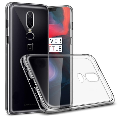 Picture of For oneplus 6 (1+ 6) Premium Silicone Case Crystal Clear Soft TPU Ultra-Thin Transparent Flexible Protective Mobile Phone Back Cover