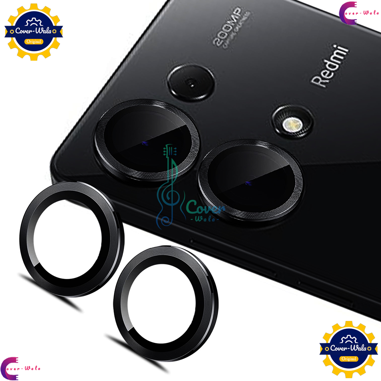 Picture of For Xiaomi Redmi Note 13 Pro 4G Camera Protector WSKEN Metal Ring Tempered Glass Camera Lens Protector power by AL-Huda Gadget Corner