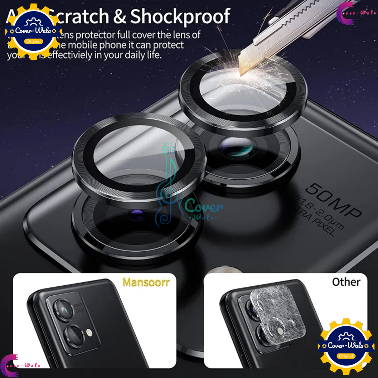 Picture of For Xiaomi Redmi Note 13 Pro 4G Camera Protector WSKEN Metal Ring Tempered Glass Camera Lens Protector power by AL-Huda Gadget Corner