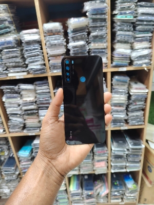 Picture of Replacement Complete Housing Full Body Compatible with Xiaomi Redmi Note 8 (Glass) Back Panel / Back Shell and LCD Middle Frame with Volume Buttons