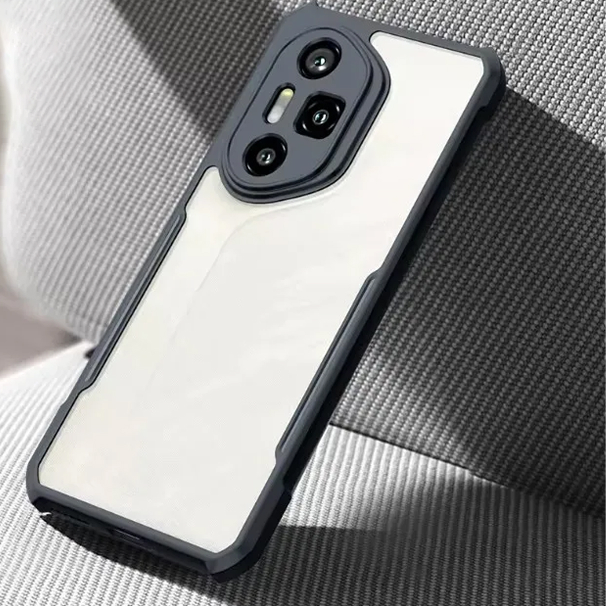 Picture of Shockproof & Transparent Crystal Clear Back Cover Case / Matte Protective Lens Flexible Back Cover for Honor 300 Pro 5G | Slim Silicone Cover with Soft Lining Shockproof Full Body Bumper Case