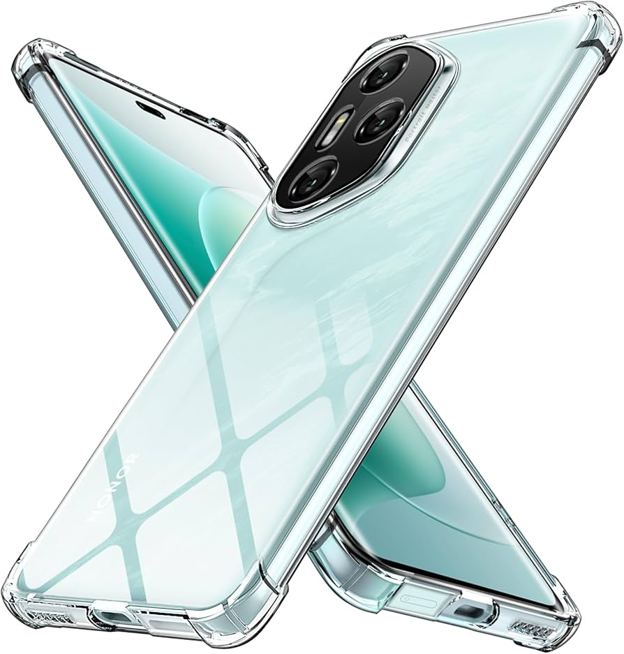 Picture of Shockproof & Transparent Crystal Clear Back Cover Case / Matte Protective Lens Flexible Back Cover for Honor 300 Pro 5G | Slim Silicone Cover with Soft Lining Shockproof Full Body Bumper Case