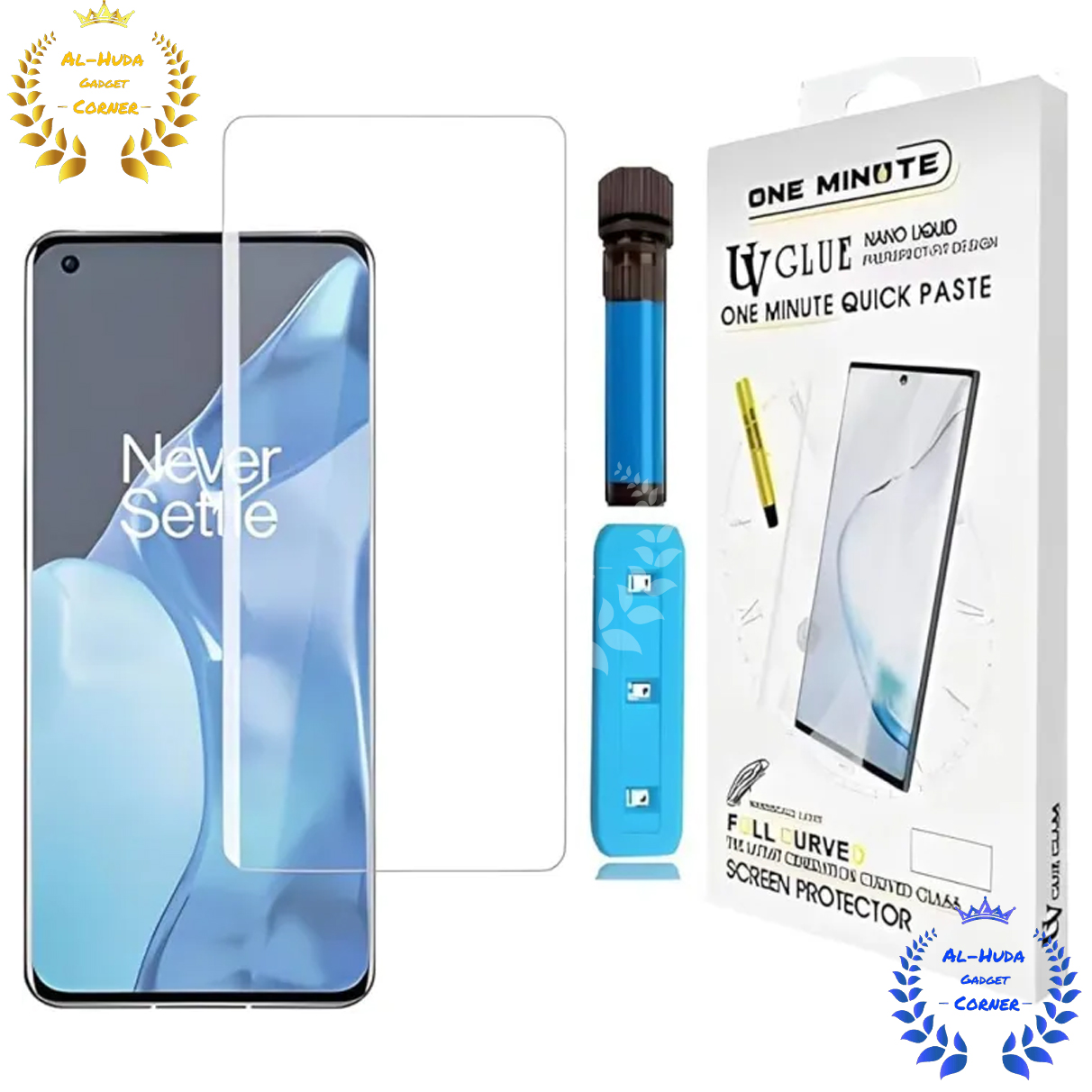 Picture of Premium UV Tempered Glass For Honor 300 5G Screen Protector Curved with Liquid Glue and UV Light -Transparent Clear