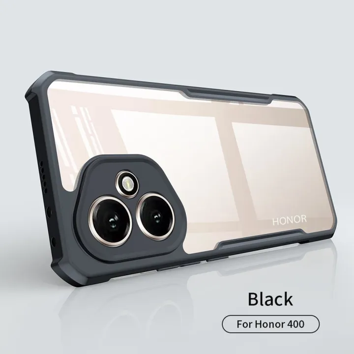 Picture of Shockproof & Transparent Crystal Clear Back Cover Case / Matte Protective Lens Flexible Back Cover for Honor 400 5G | Slim Silicone Cover with Soft Lining Shockproof Full Body Bumper Case